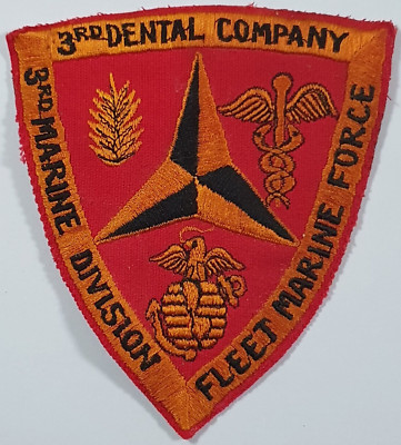 US 3rd Marine Division 3rd Dental Company Fleet Marine Force Patch Badge