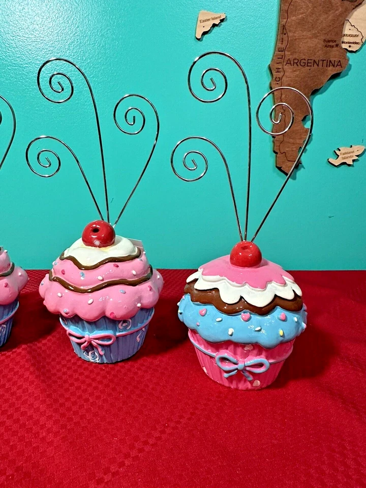 Juego de 4 Portavelas Foto/Imagen/Tarjeta/Memo Porta Billetes Clip de Alambre Decoración - Cerámica C Foto 2 de 4