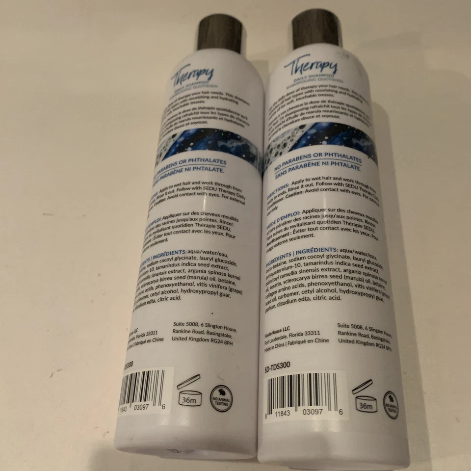 Paquete de 2 champú diario Sedu Therapy nutritivo 10,1 oz aceite de marula sin sulfato difícil de encontrar Foto 4 de 4