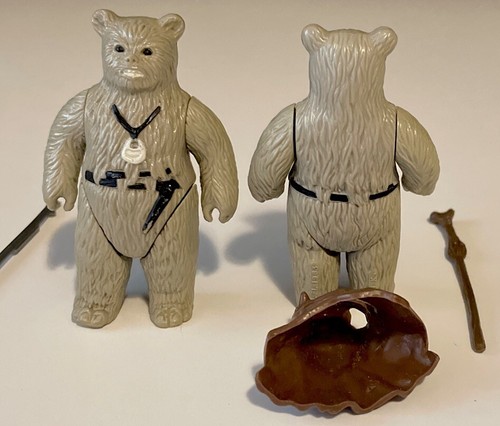 Vintage Kenner Star Wars ROTJ Ewoks Chief Chirpa Action Figures Set Of 2 1983 HK - Picture 10 of 13