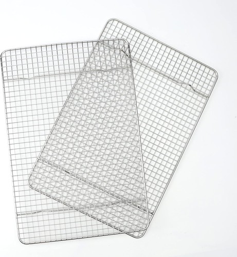 Versatile 2-Pack Stainless Steel Cooling Racks - Oven Safe and Dishwasher Safe - Picture 10 of 11