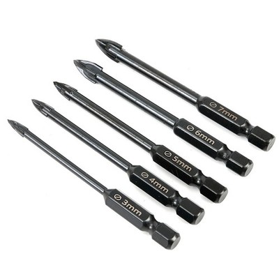 5Pc Efficient Drilling Tools Multifunctional for cross Alloy Drill Bit Set
