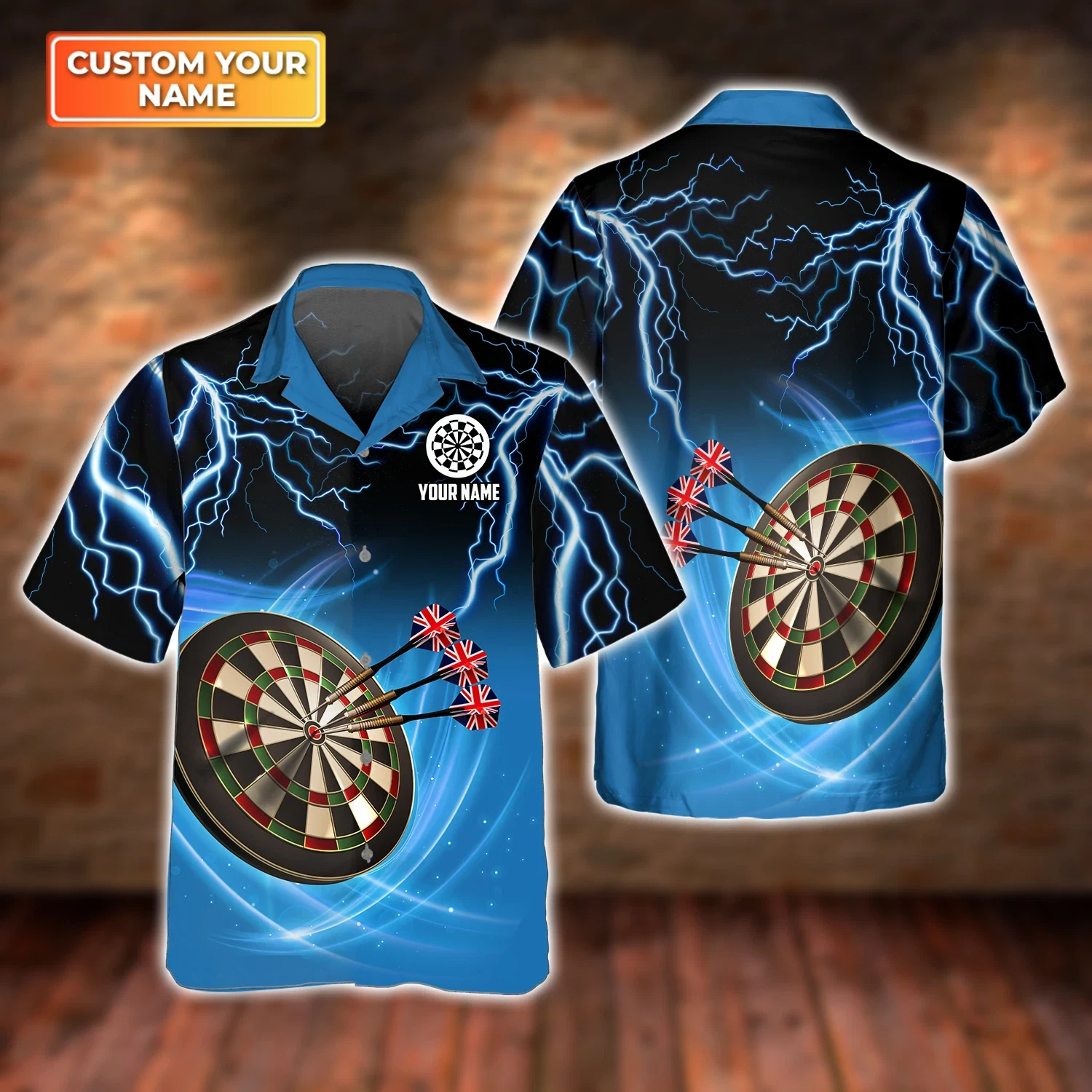 Darts Personalized Name 3D Hawaiian shirt Darts Shirt Darts Gift Dart Player Fun