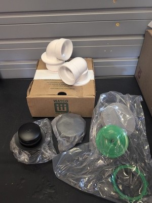Matte Black WATCO 901-FA-PVC-Wi Bath Waste Half Kit 1-1/2'' PVC Foot Actuated