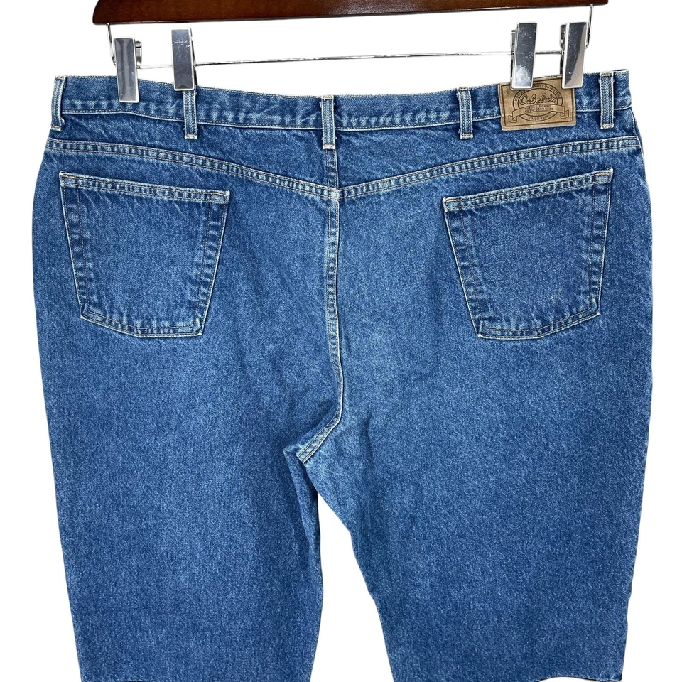 Cabela's Jean Hombre Talla 48 Azul Bronceado Upland Cepillo Nylon Reforzado Caza Exterior Foto 4 de 4