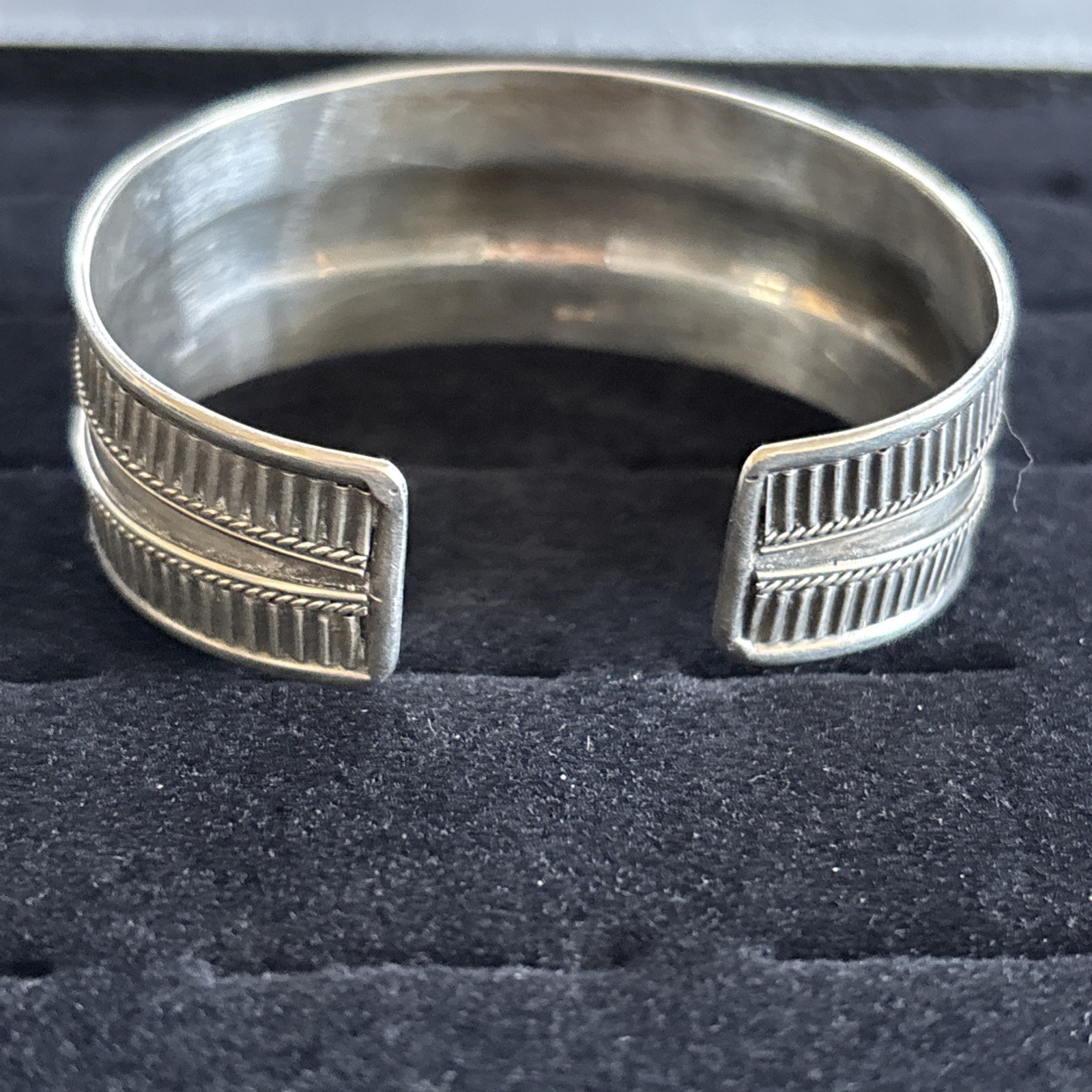 Sterling Silver Adjustable Cuff Bangle Bracelet S… - image 6