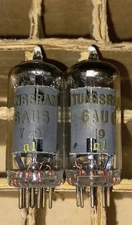 2 x Tungsram 6AU6 EF94 Tubes