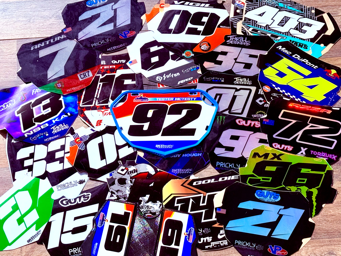 ディラン オレイ　ジャージーナンバー BMX MTB NUMBER PLATE BOX ODI Number Plate Graphic Decal Sticker