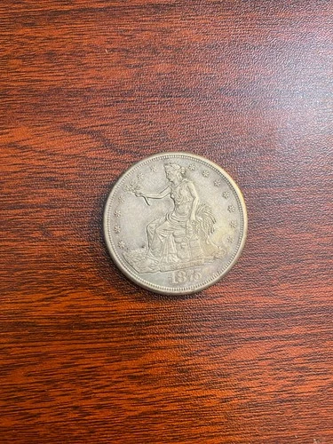 1875-S Trade Silver Dollar XF-AU Natural Original Better Date Raw - Lot #7