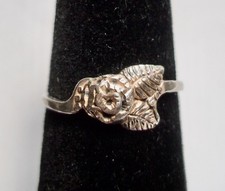 STERLING SILVER - FLOWER RING - ROSE - .925 - SIZE 5