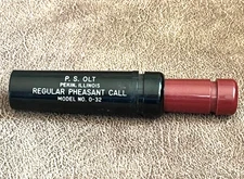 vintage  P.S. OLT  Pekin Il    O-32   PHEASANT   GAME CALL