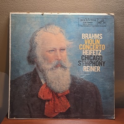 Brahms, Heifetz, Chicago Symphony, Reiner  Violin Concerto-1957 RCA Vinyl LP 