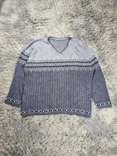 Winter Pullover V-Ausschnitt Motiv Weihnachts...