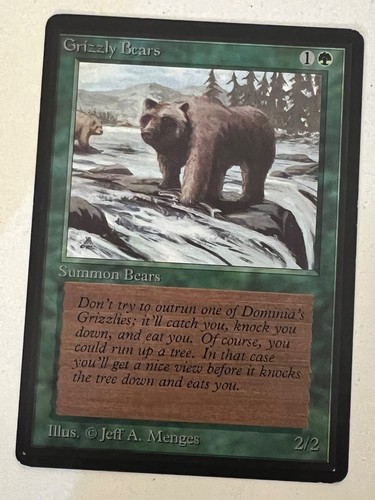 Magic the Gathering MTG Beta Grizzly Bears LP+  (Beta Bob) - Picture 1 of 2