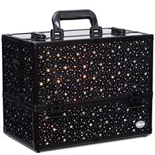 Makeup Case 6 Trays Large 14" x 8.5" x 11" Train Cases Cosmetic Organizer Sto...