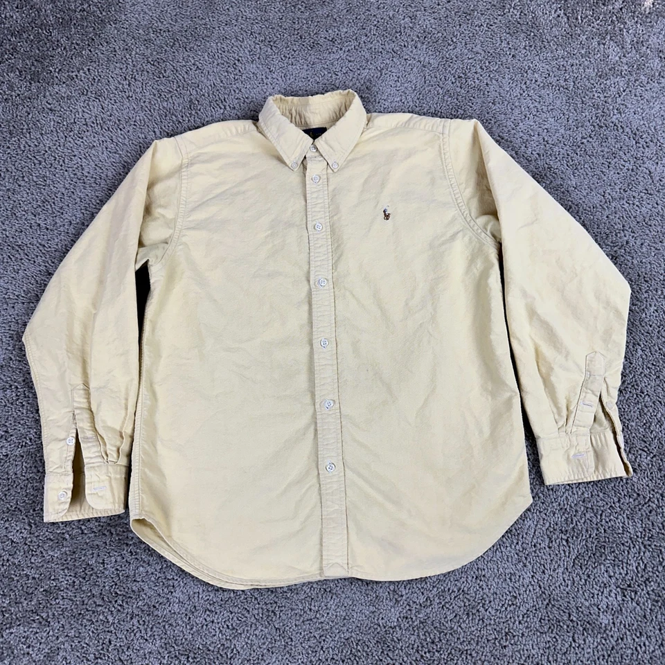 Camisa Ralph Lauren Niños 20 Amarillo Carne Poni Manga Larga Informal Abotonada Foto 2 de 4