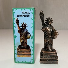 Vintage Die Cast  Miniature Bronze Pencil Sharpener- Statue of Liberty