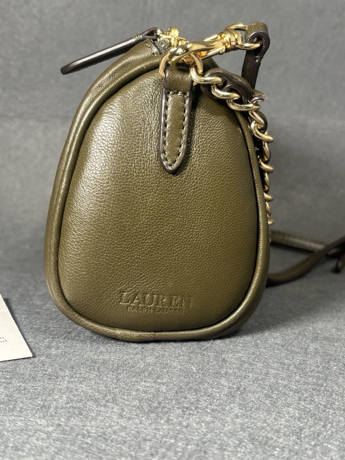 Lauren Ralph Lauren Crossbody Bag Women's One Size Olive Green Leather Chain thumbnail 6