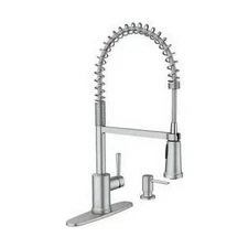 MOEN Indi One-Handle Pre-Rinse Spring Pulldown Sprayer Kitchen Faucet 87194SRS