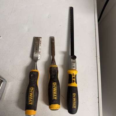 Two Chisels One Hand Saw Dewalt