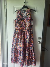 French Connection Women's Floral Print Twist Front Dress Size - Size: XLarge.