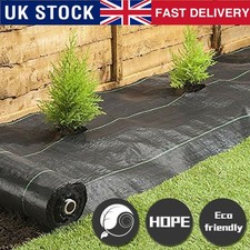 5M WIDE GARDEN MAT HEAVY DUTY WEED CONTROL FABRIC GROUND COVER MEMBRANE 10M-50M