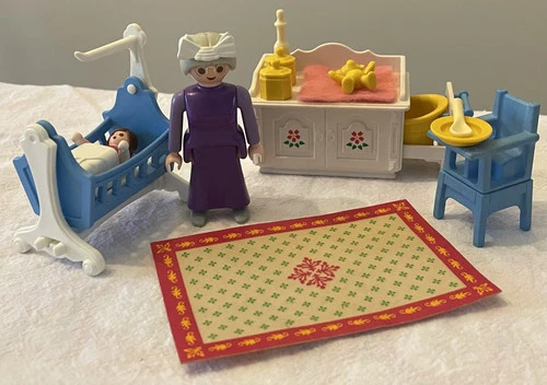 5313 Playmobil Victorian Mansion Nursery Child’s Baby Room Set Vintage 1995