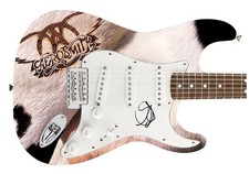 Aerosmith Signed Steven Tyler Photo Graphics Guitar