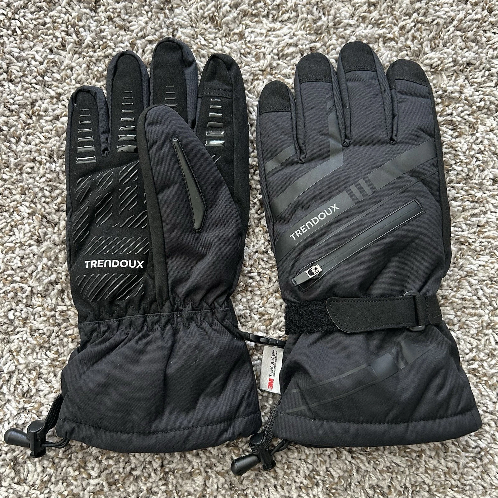 Trendoux Waterproof Winter Ski Gloves - 3M Thinsulate Warm & Touchscreen Size L