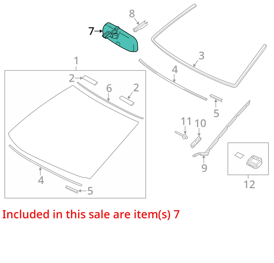 Rear View Mirror Sedan Without Navigation Fits 14-16 LEXUS IS350 2746009 - Image 3 of 4