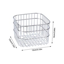Modern Wire Storage Basket Stainless Steel Space Efficient Office Organization