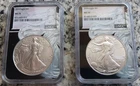 TWO 2024 $1 Silver Eagle NGC MS-70 (EAGLE CORE LABEL)