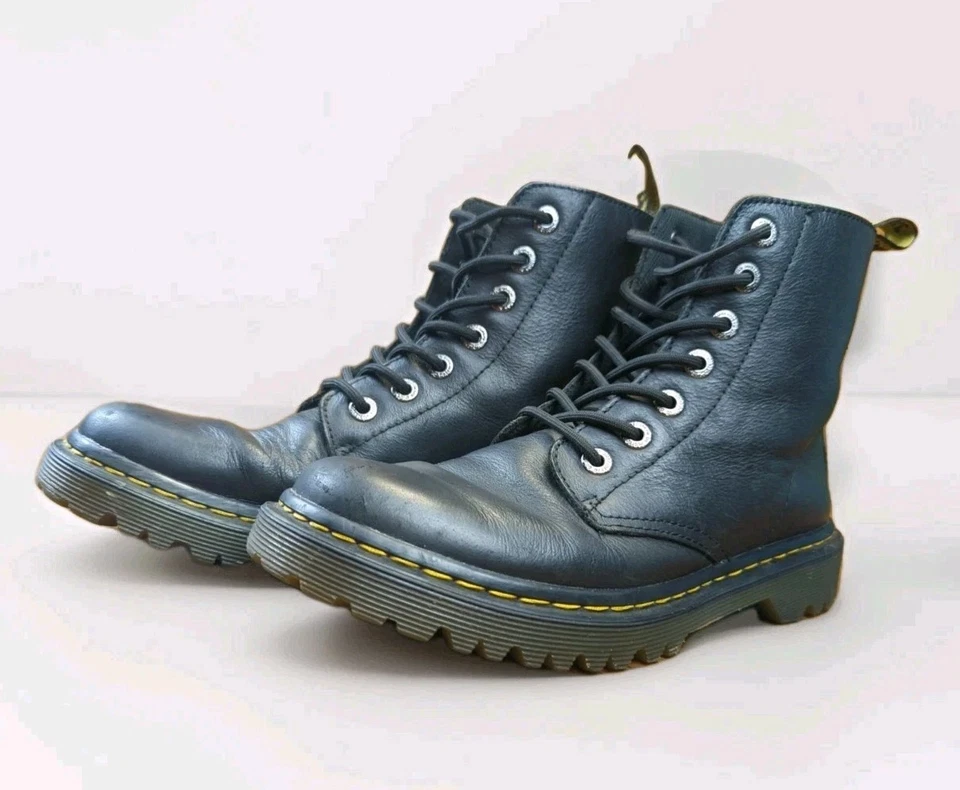 Botas de Combate Dr. Martens Luana 7 Ojos Talla 8 (EE. UU.) Negro T Lamper Cuero  Foto 2 de 4