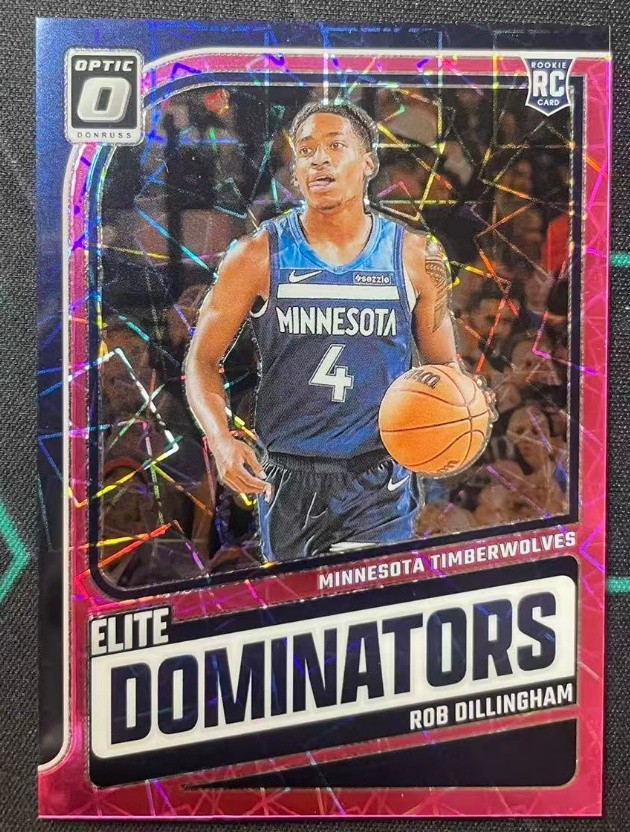 Rob Dillingham 2024-25 Donruss Optic Elite Dominators Pink Velocity /79 RC #1