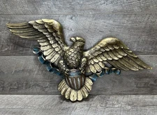 Syroco Bald Eagle w/Shield 5172 USA 22.5" Mid Century Modern 1966 Plaque Hanging