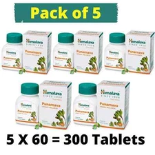 Himalaya Punarnava Tablets 60 x5 | Herbal Urinary Support | Natural | Free Ship