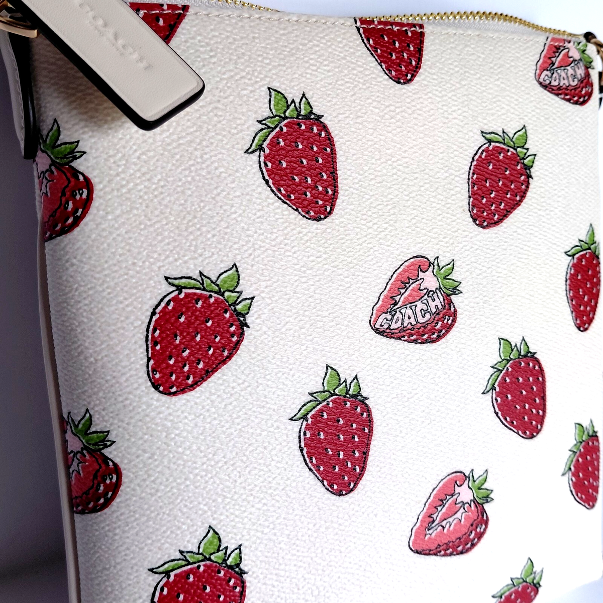 【COACH】ミニローワン ファイルバッグ Strawberry CAQ09 コーチ ショルダーバッグ COACH ミニローワン ストロベリー