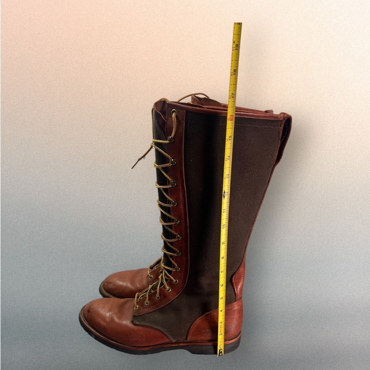 Wood \'N Stream Duck Hunting Knee High Boots Men\'s Sz 9.5 Canvas Leather Wood  main image 2