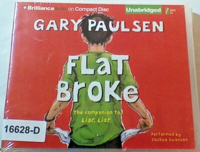 NEW *Sealed* AUDIO BOOK on CDs FLAT BROKE Gary Paulsen 02