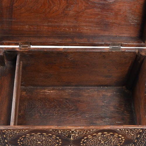 Wooden Chest Trunk Vintage Bone Inlay Trunk Box Storage Trunk Farmhouse Handmade - Picture 8 of 20