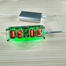 4-bit Glow Tube Clock Colorful DS3231 Nixie Clock LED Backlight F/ IN-12A-12B
