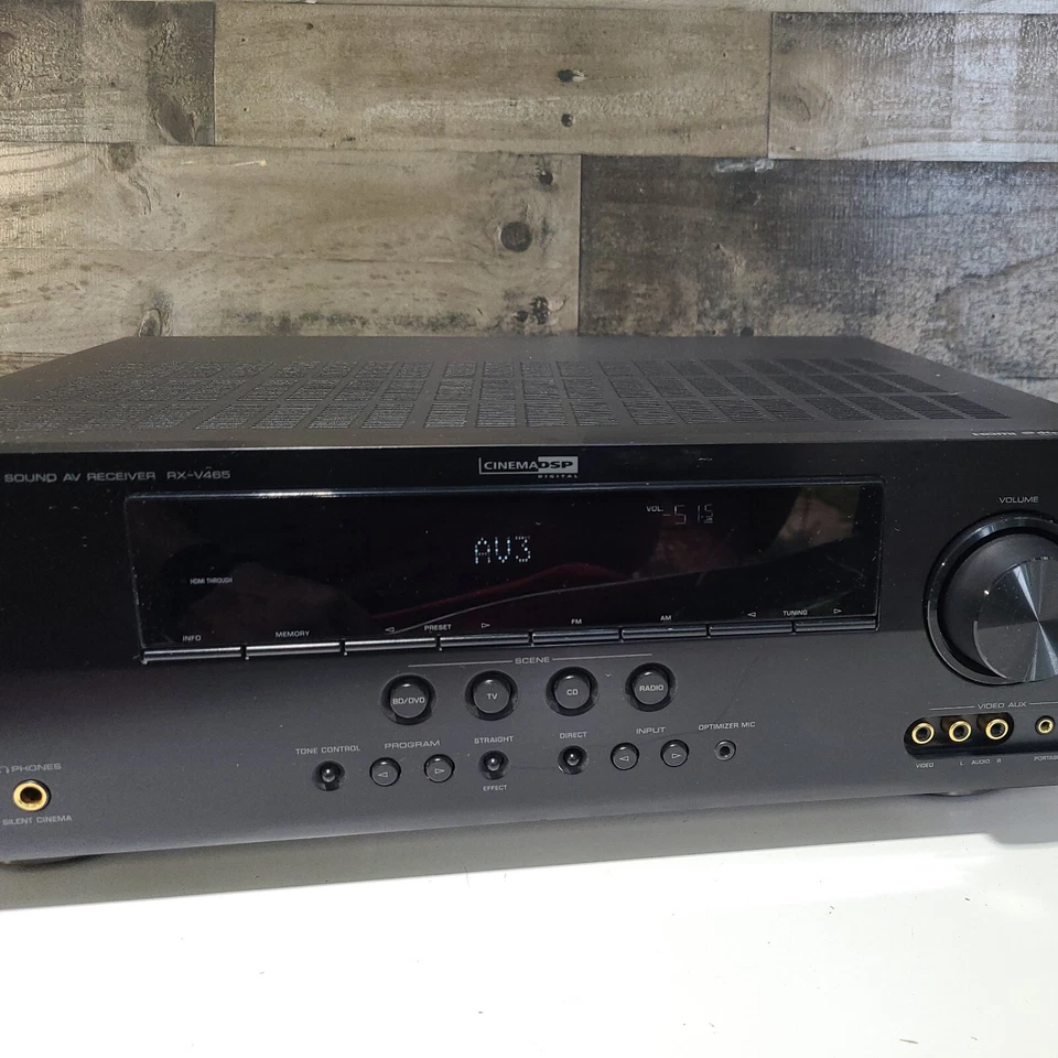 YAMAHA RX-V465 5.1 HDMI Home Audio Receiver Tuner Tested & Works Media Room - Image 2 of 4