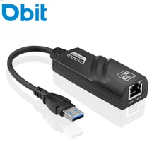 Dbit USB 3.0/Type-c to Gigabit RJ45 Ethernet Network LAN Port Adapter for PC Mac