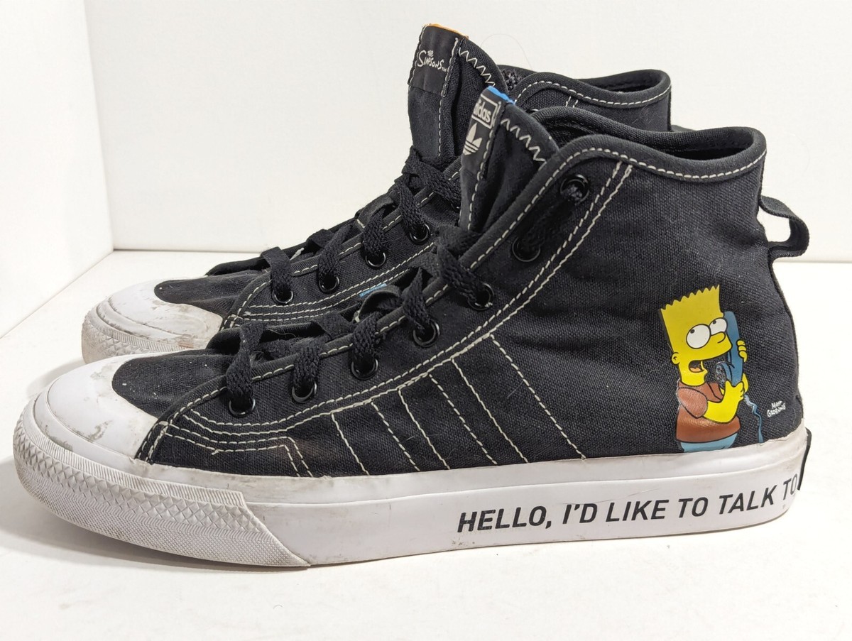 Adidas Nizza x Simpsons Shoes Mens Size 6.5 Black Skate Adidas Nizza x Simpsons Shoes Mens Size 6.5 Black Skate