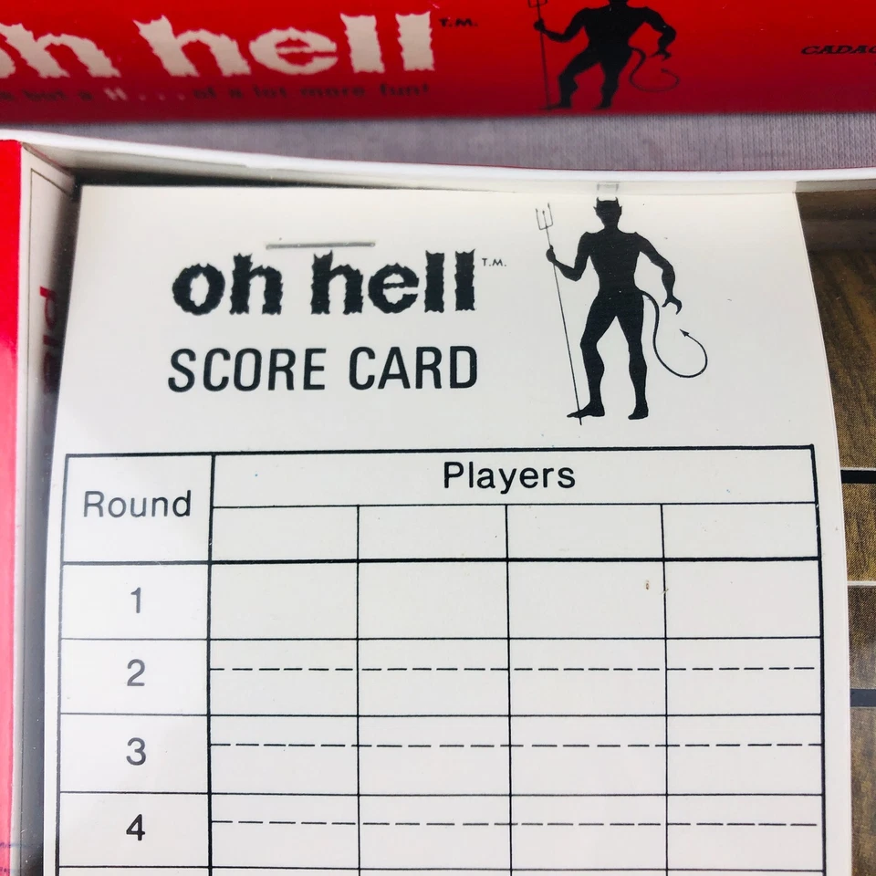 Oh Hell Card Board Game SEALED Vintage 1973 Cadaco 3-4 players Never played - Image 4 of 4