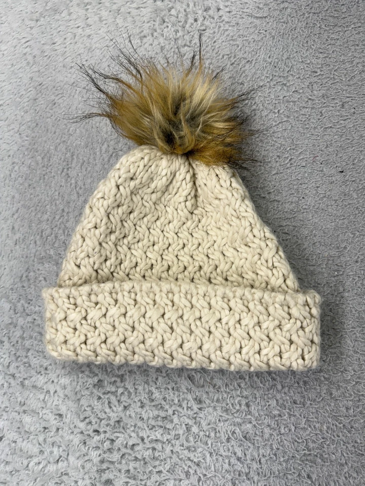 Gorro Pistil Toque Mujer Talla Única Beige Pom Tejido 100% Acrílico Nieve Esquí Camping Foto 3 de 4