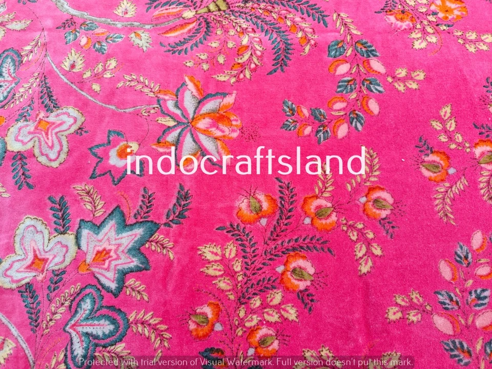 Tela de tapicería de terciopelo indio tela para correr de costura cactus por yarda floral Foto 3 de 4