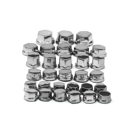 Kit de cubierta de tapas de perno atornillado de plástico cromado universal de 30 piezas de plástico para motocicleta - Imagen 19 de 24