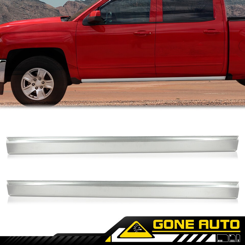 Fit For 2014-2016 Chevy Silverado GMC Sierra 4 Door Crew Cab Rocker ...