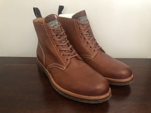 Ralph Lauren Polo Country Men’s Size 13 Brown Oil Rubbed RL Army Boots - Picture 3 of 9